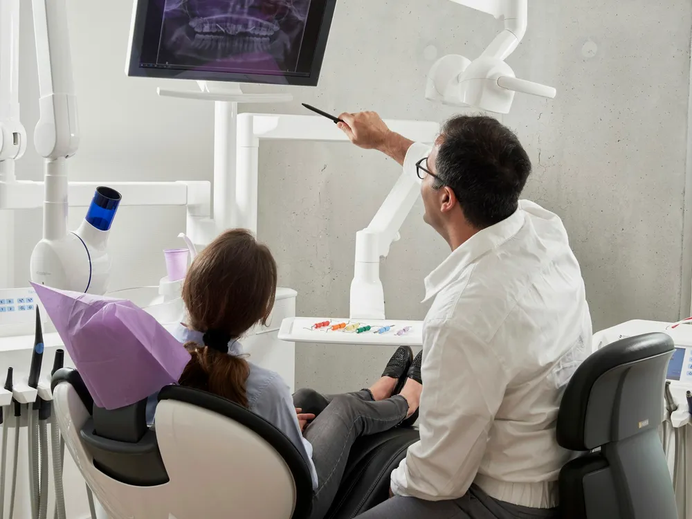 Modern dental clinic interior with advanced equipment